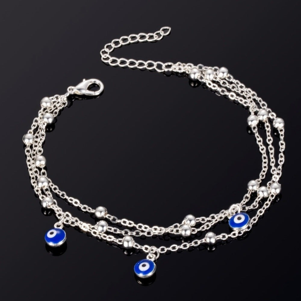 Evil Eye Anklet Gold