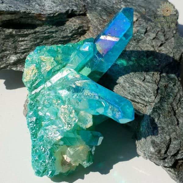 Angel Aura Quartz Crystal Cluster