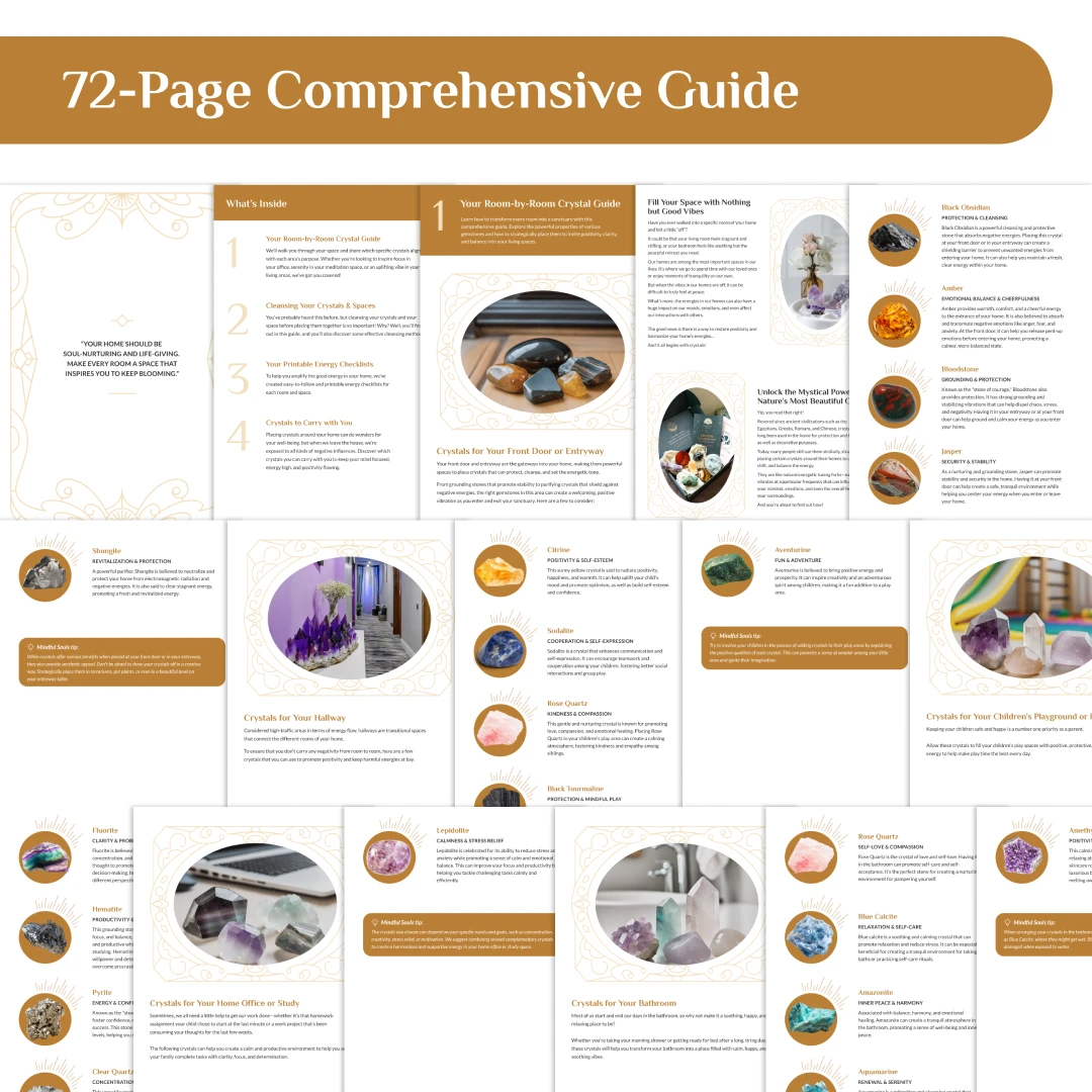 Room by Room Crystal Guide: Digital & Printable