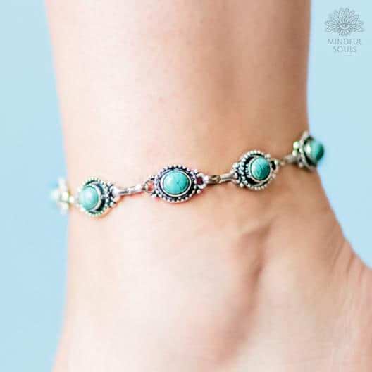Bohemian Turquoise Anklet