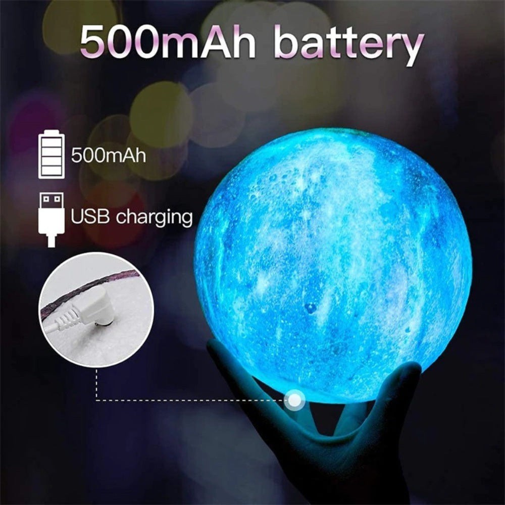 3D Galaxy Moon Lamp