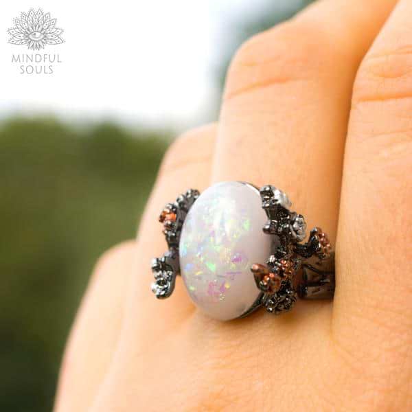 Midnight Blossom Ring