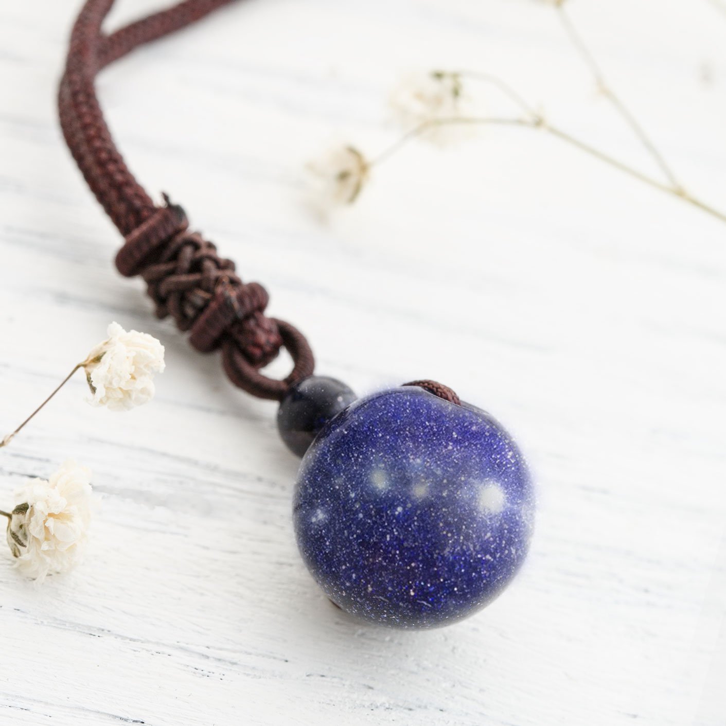 Blue sandstone deals necklace