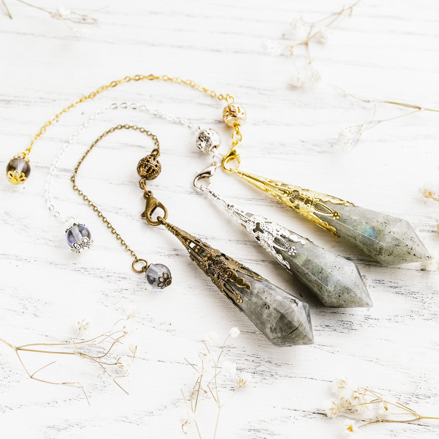Labradorite Crystal Divination Pendulum