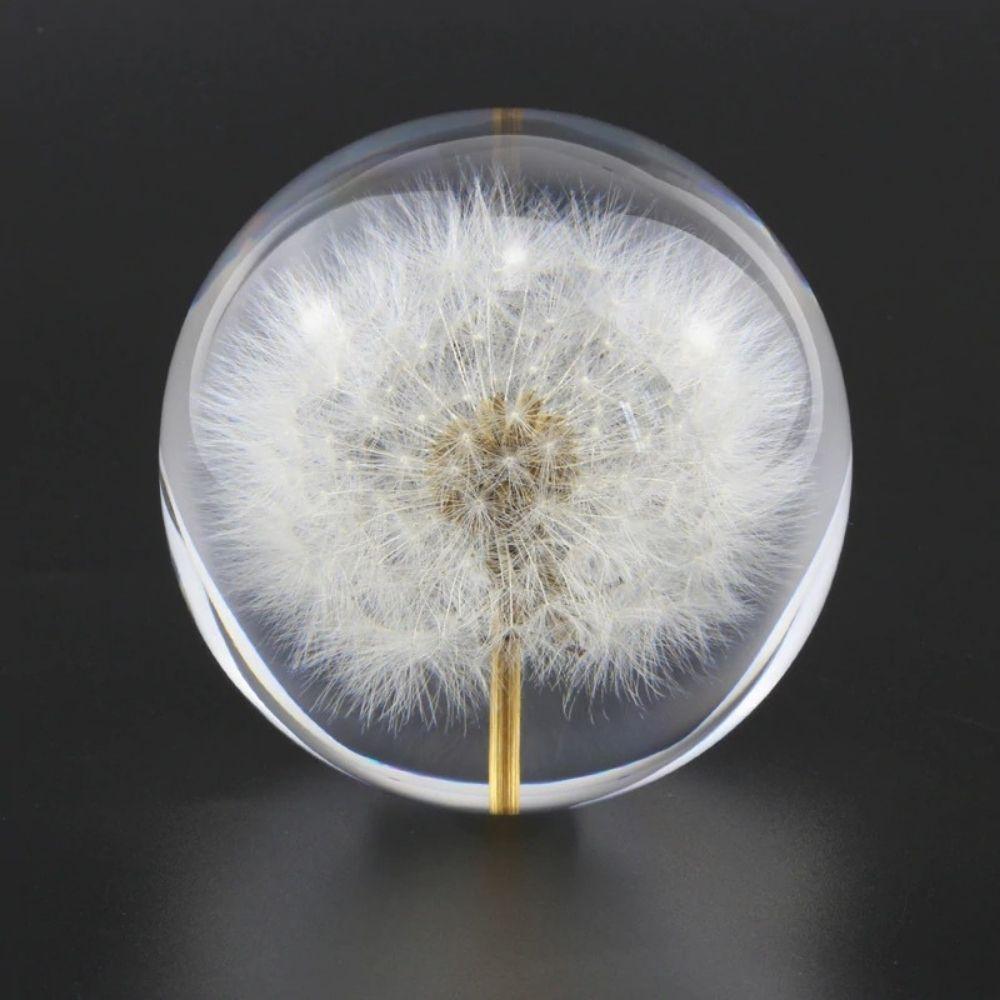 White Dandelion Crystal Ball