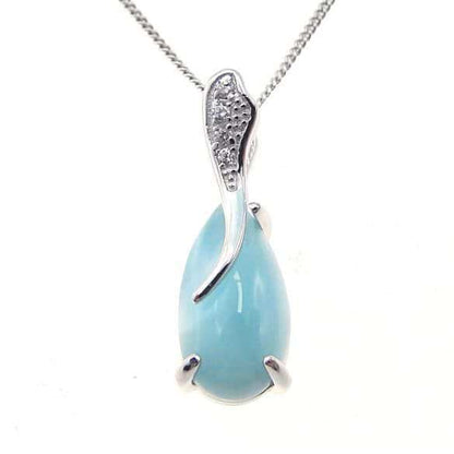 Larimar Water Drop Pendant