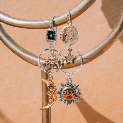 Vintage Sun and Moon Earrings
