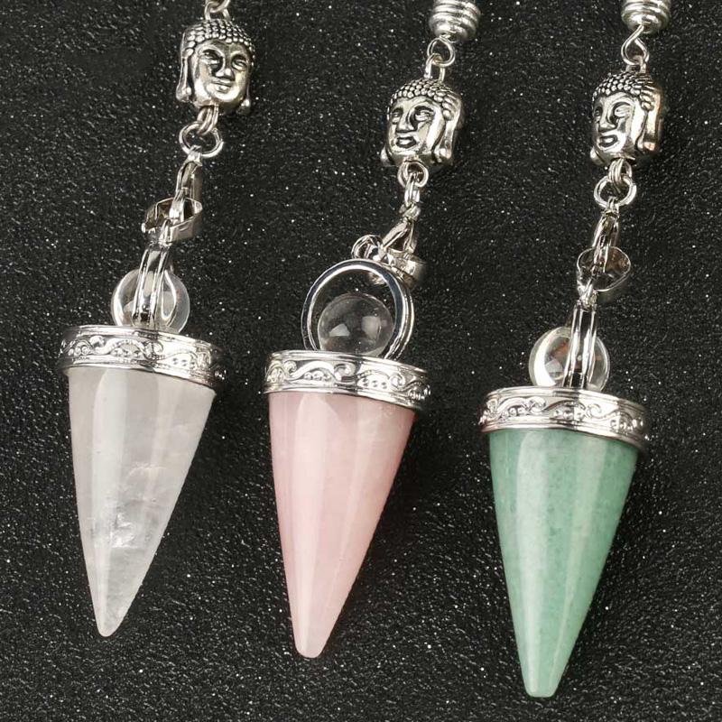 Crystal Gemstone 7 Chakra Divination Pendulum