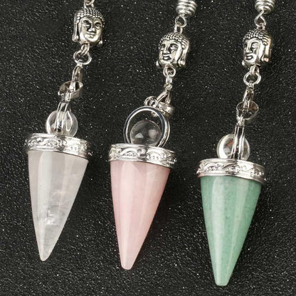 Crystal Gemstone 7 Chakra Divination Pendulum