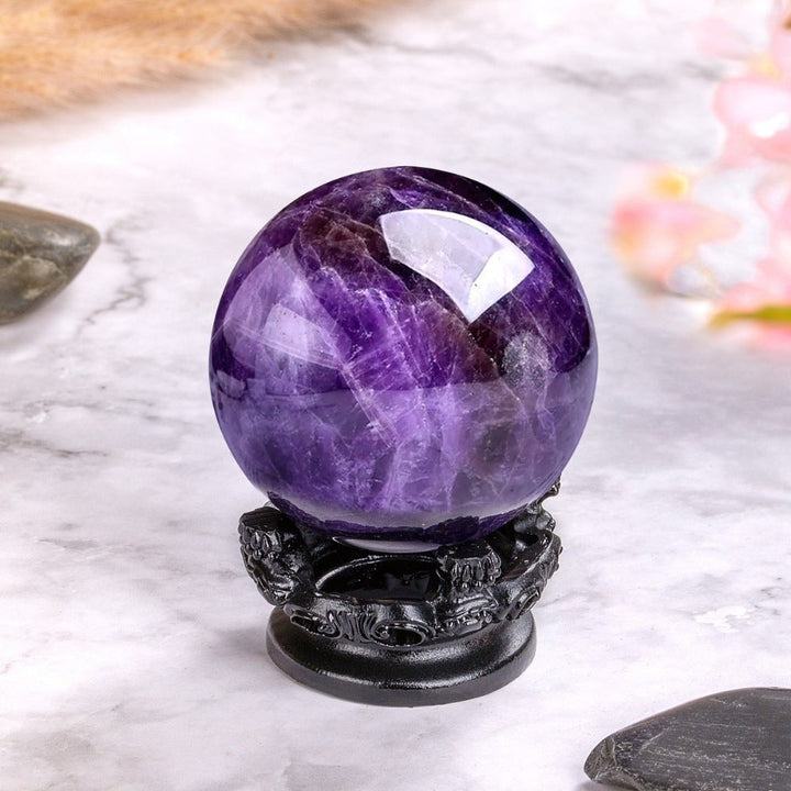 Polished Amethyst Crystal Ball