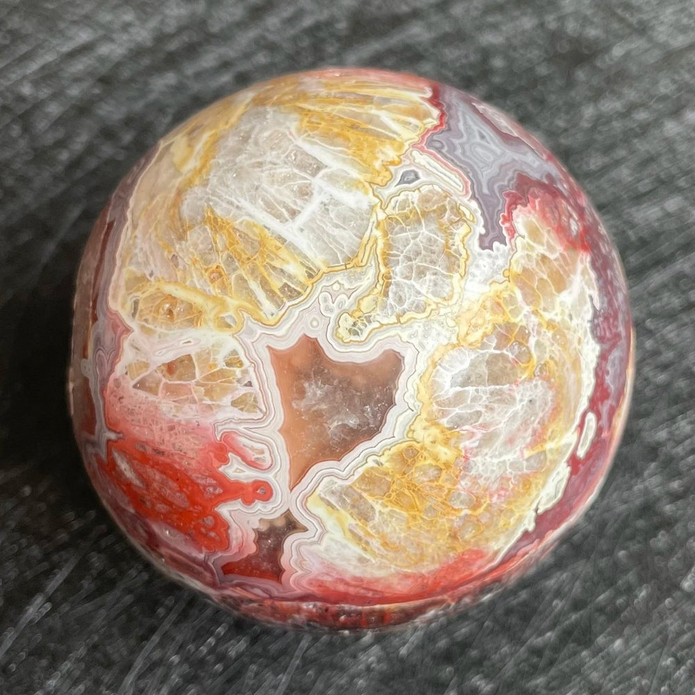 Vibrant Mexican Agate Crystal Ball