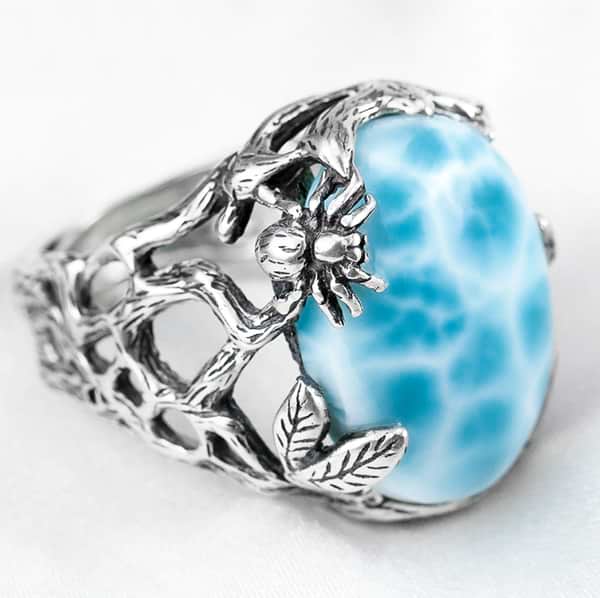 Transmitting Larimar Ring