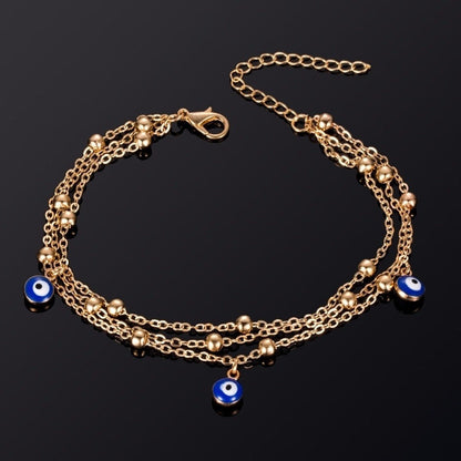 Evil Eye Anklet Gold