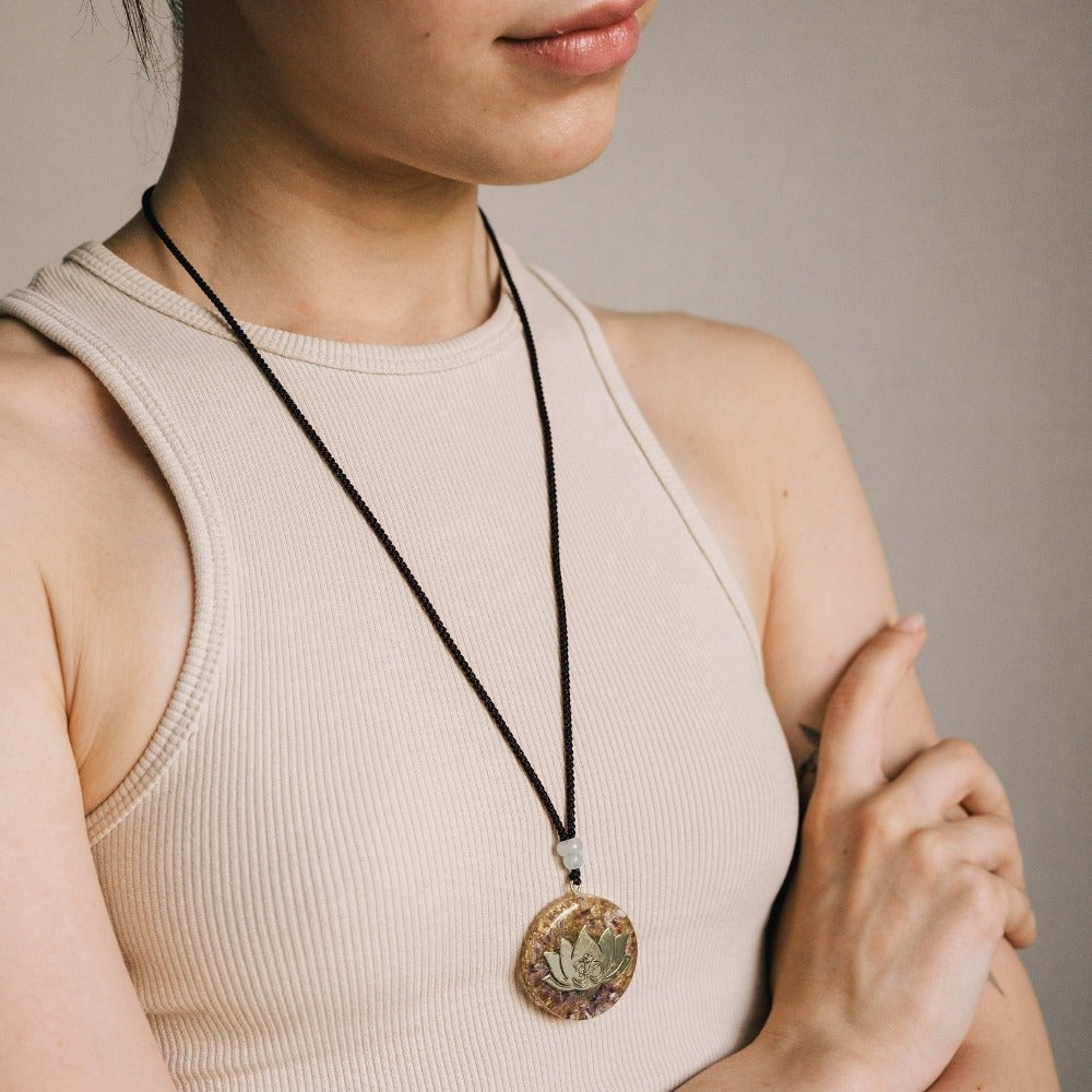 Blossoming Lotus Orgonite Pendant