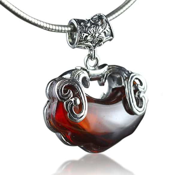 Red Heart Garnet Necklace