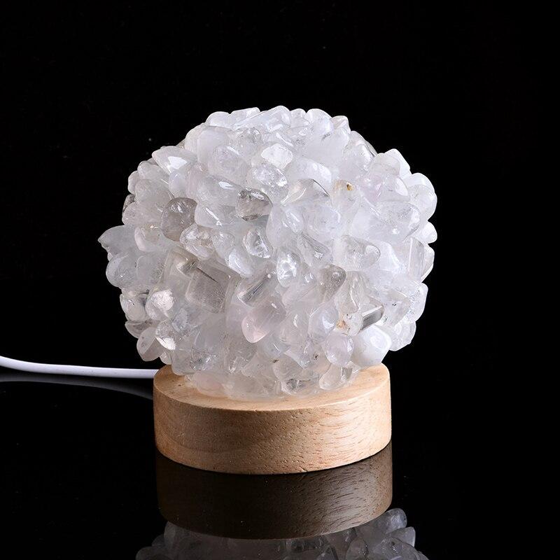 Natural Crystal Ball Lamp