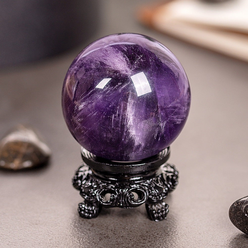 Polished Amethyst Crystal Ball