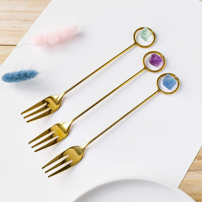 Small Natural Crystal Fork