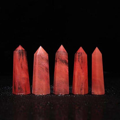 Red Quartz Crystal Point