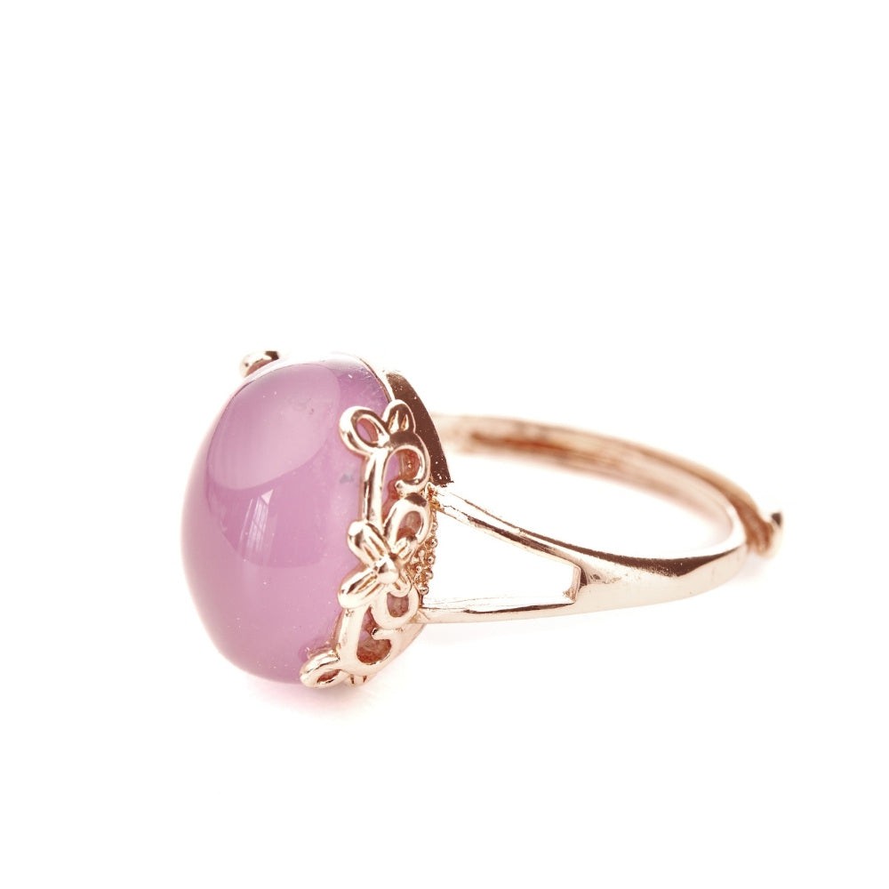 Natural Rose Quartz Gemstone Ring