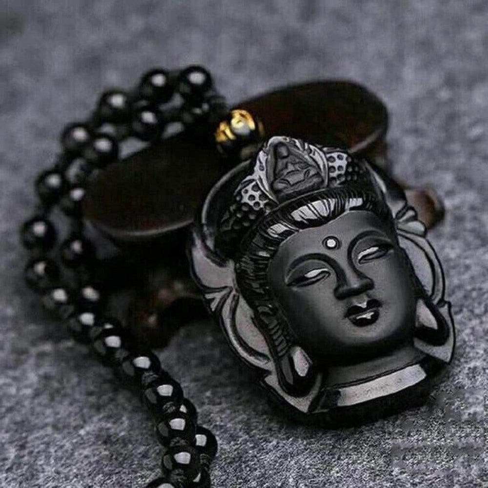 Buddha Energy Black Obsidian Necklace