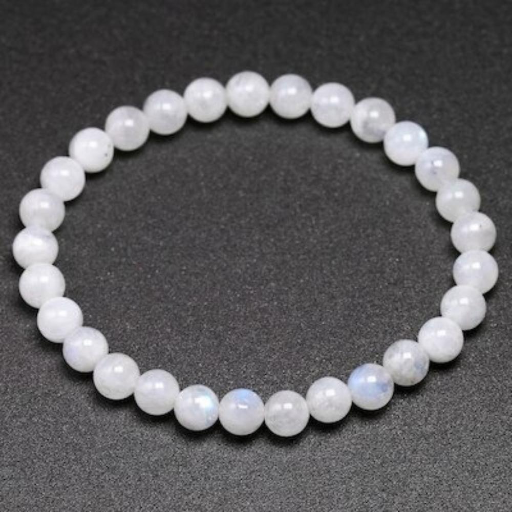 Rainbow Moonstone Bead Bracelet