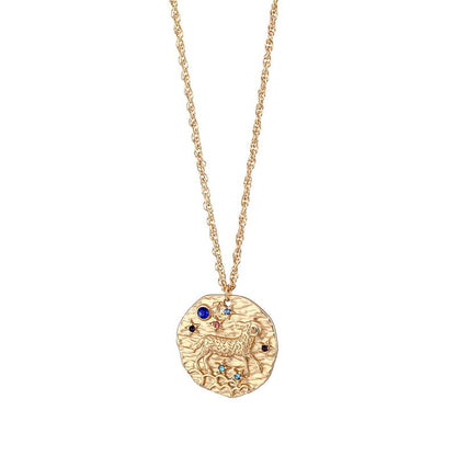 Medallion Zodiac Sign Necklace