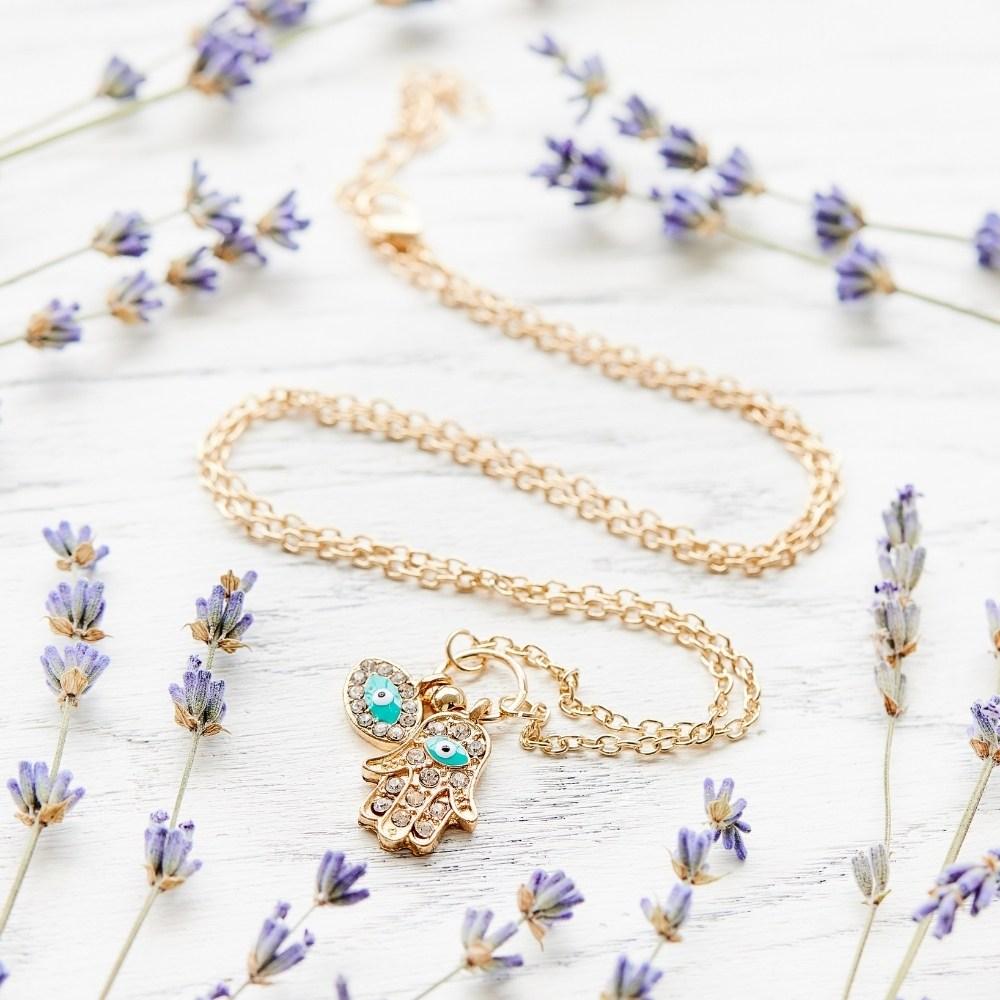 Hamsa Hand Evil Eye Necklace