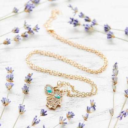 Hamsa Hand Evil Eye Necklace
