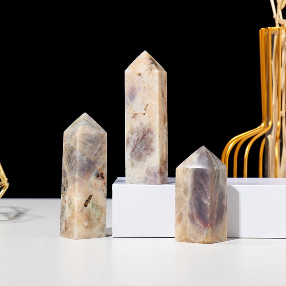 Natural Moonstone Crystal Tower