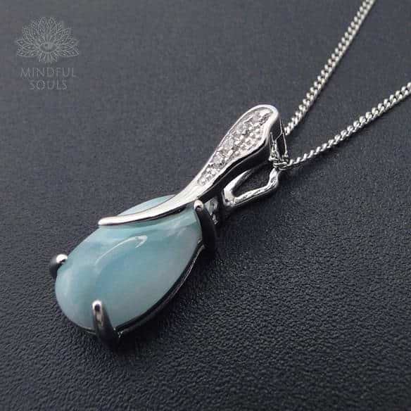 Larimar Water Drop Pendant