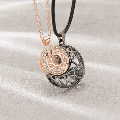 Magnetic Couple Matching Pendant Necklaces
