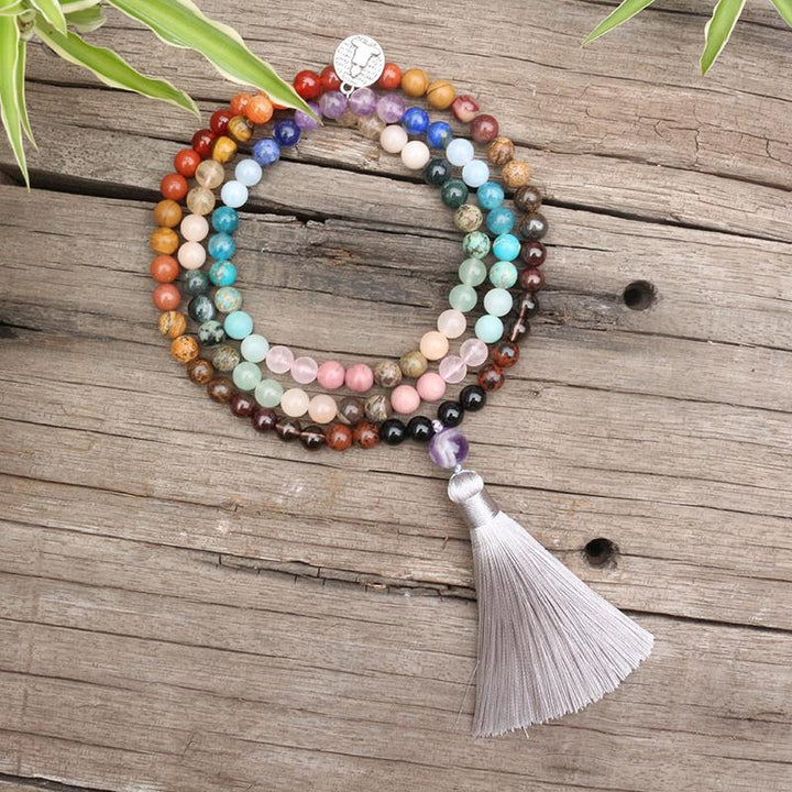 7 Chakra Gemstone Mala Bead