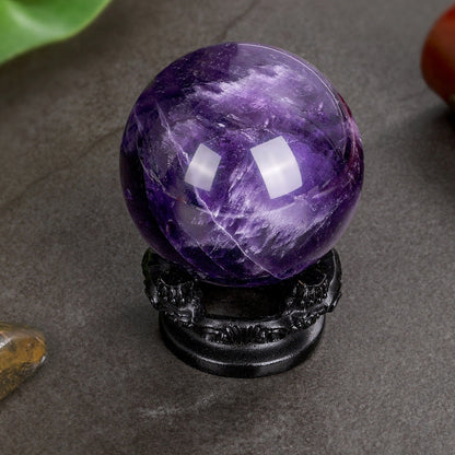 Polished Amethyst Crystal Ball