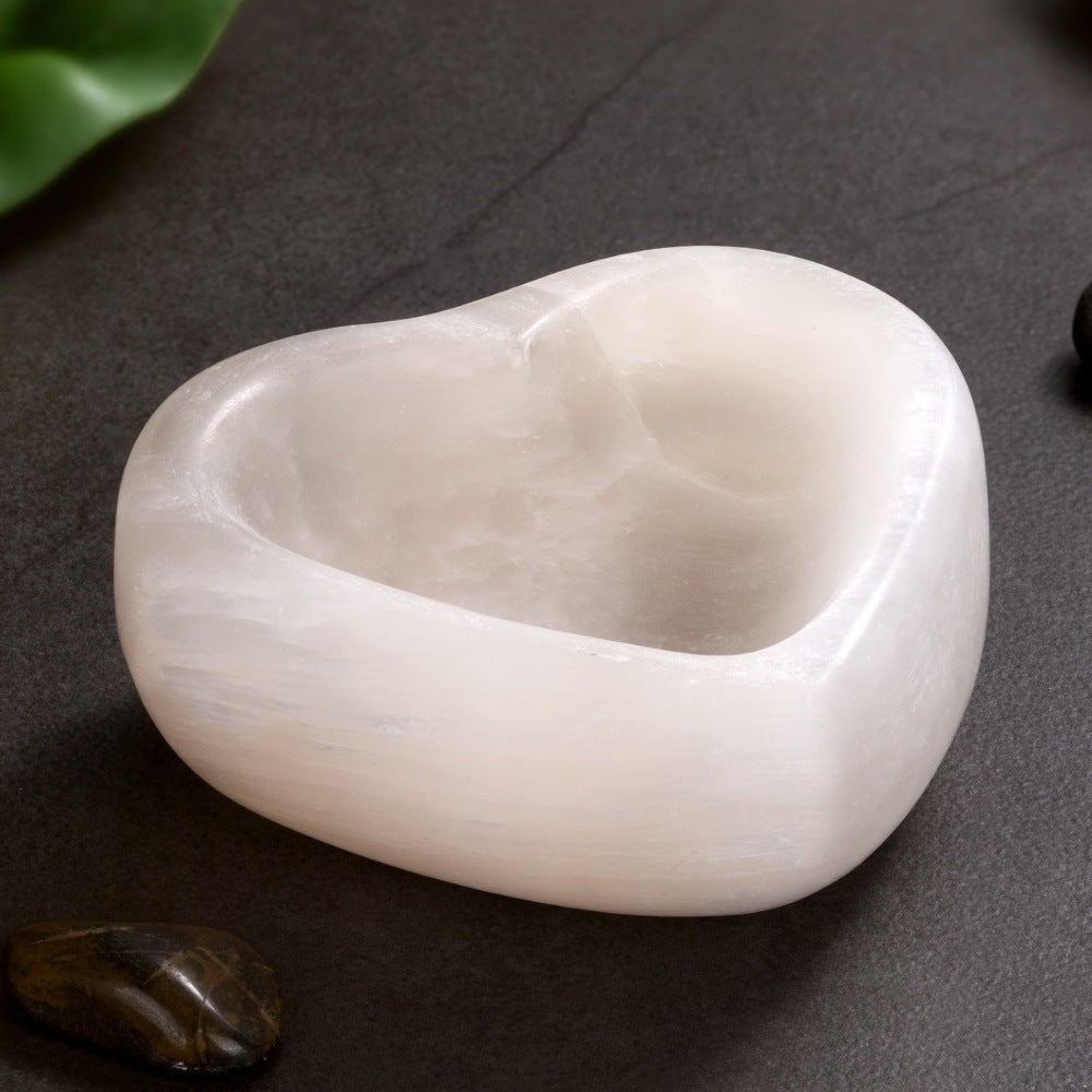 Natural Selenite Crystal Bowl