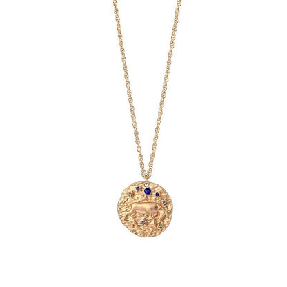 Medallion Zodiac Sign Necklace