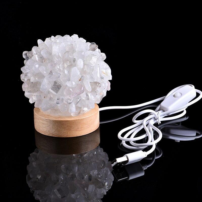 Natural Crystal Ball Lamp