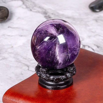 Polished Amethyst Crystal Ball