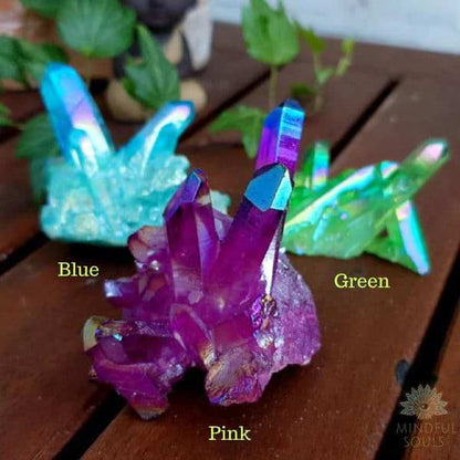 Angel Aura Quartz Crystal Cluster