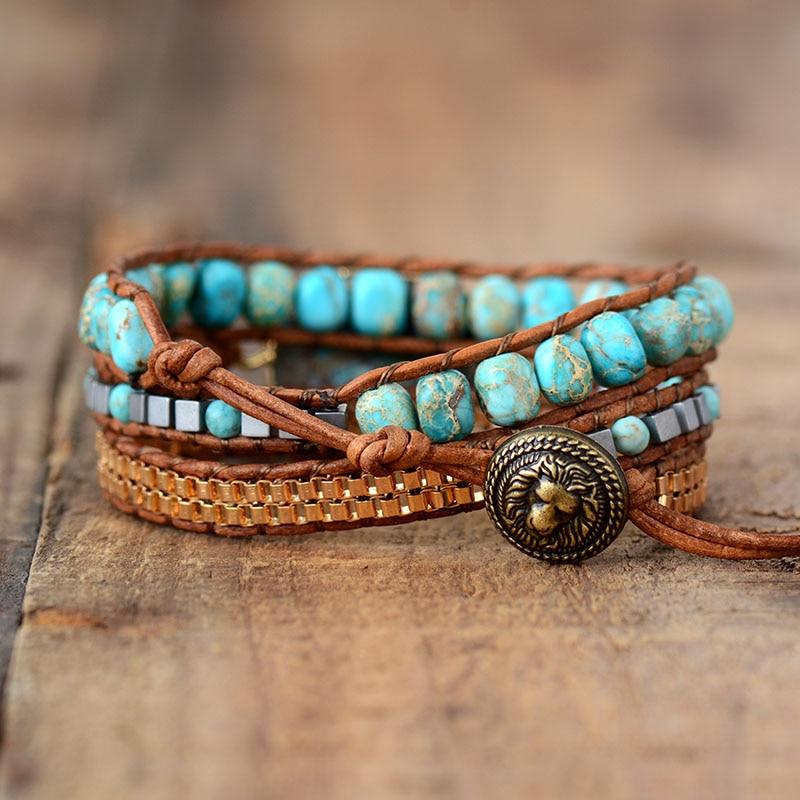 Jasper Waves Bracelet