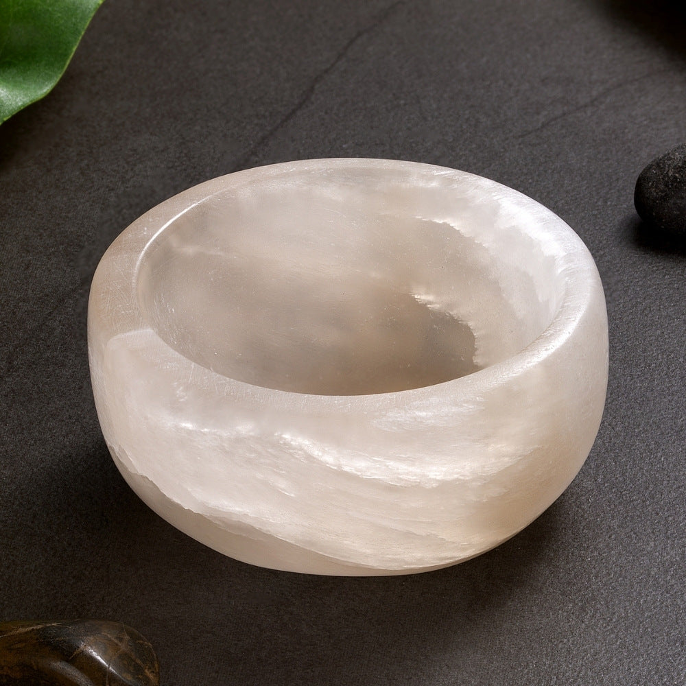 Natural Selenite Crystal Bowl