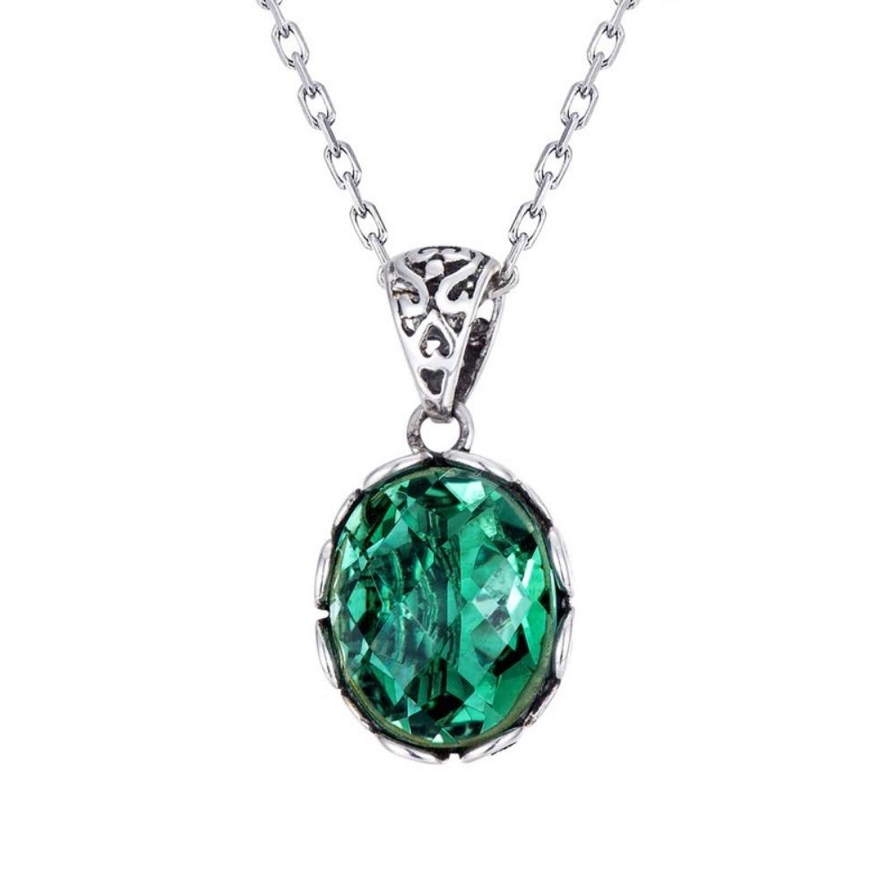 Emerald Green Pendant Necklace