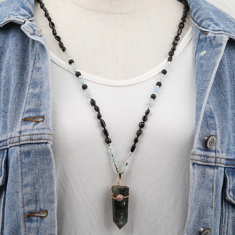 Labradorite Point Necklace