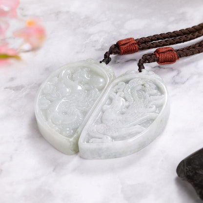 Crystal Jade Couple Matching Necklaces