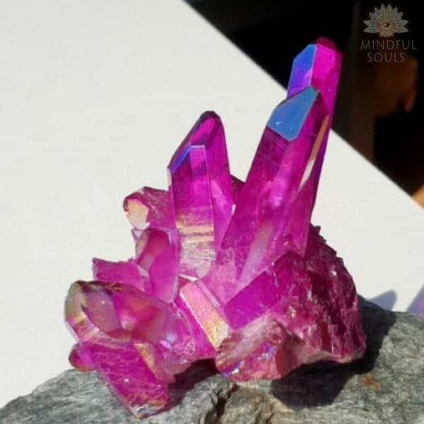 Angel Aura Quartz Crystal Cluster