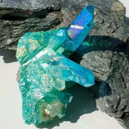 Angel Aura Quartz Crystal Cluster