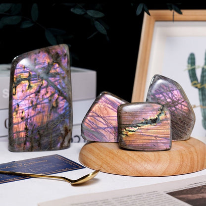 Purple Flash Labradorite Stones