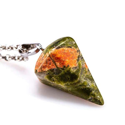 Crystal Gemstone Hexagon Necklace Pendulum