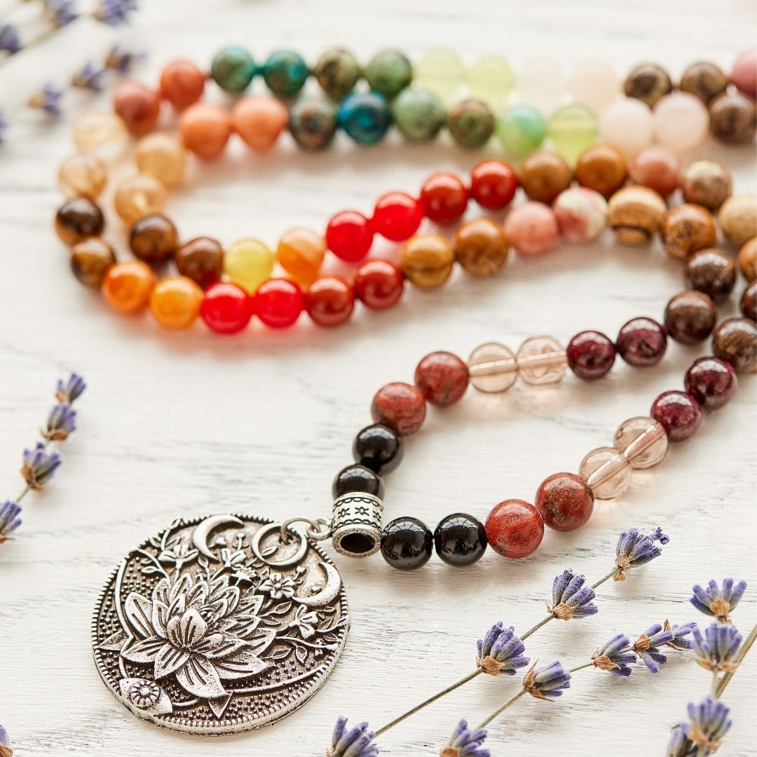 7 Chakra Gemstone Mala Bead