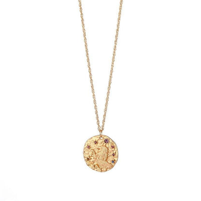 Medallion Zodiac Sign Necklace